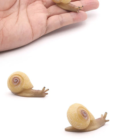 MOYU Solid Simulation Snail Model Insect Animal Small Snails Ornament Handicraft Garden Decoration