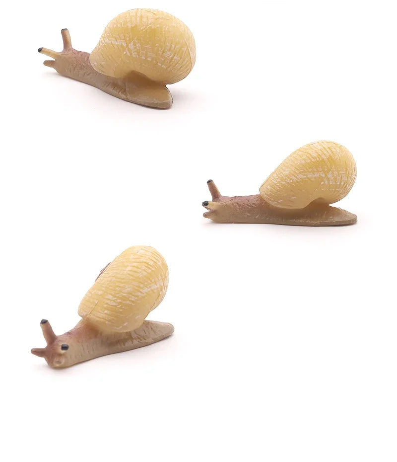 MOYU Solid Simulation Snail Model Insect Animal Small Snails Ornament Handicraft Garden Decoration