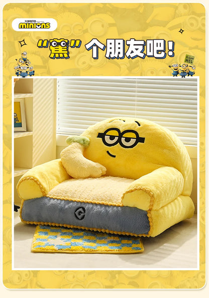 Despicable Me Minions Animation Peripheral Cartoon Cute Removable Sofa Nest Small Pet Mat Dog House Winter Warm Pet Supplies