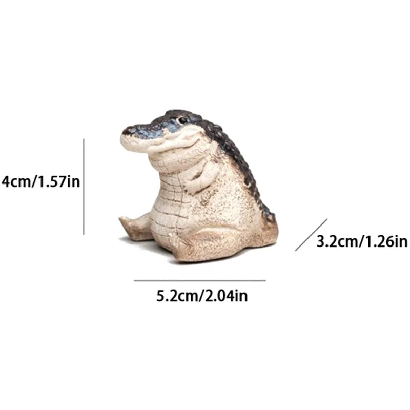 Tea Pet Fine Workmanship Delicate Simulated Decorative Purple Clay Handmade Fat Crocodile Cute Tea Figurine Household Supply