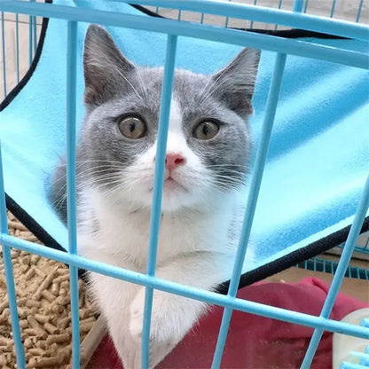 Cat Hammock Bed Hanging Pet Cage Hammock Soft Cat House Cushion Mat Summer Cooling Pet Basket Tapestry Pet Accessories Cat Bed