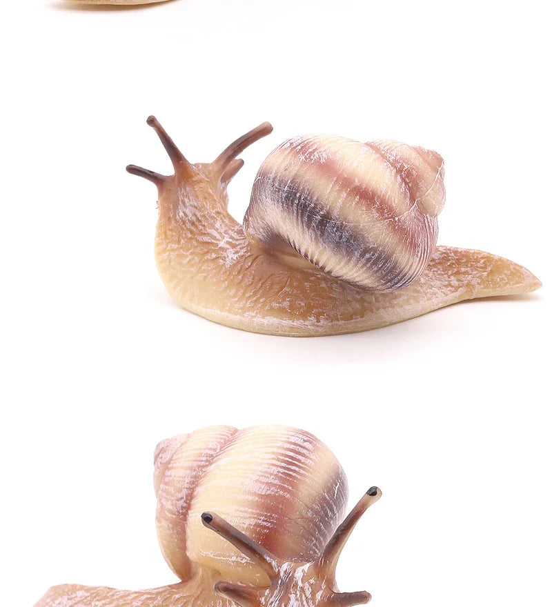 MOYU Solid Simulation Snail Model Insect Animal Small Snails Ornament Handicraft Garden Decoration