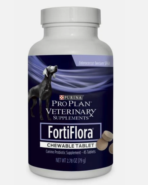 2x Purina Pro Plan Forti Flora Chewable Canine Supplement, 90 Tablets