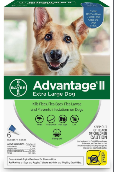 Advantage II for Extra Large Dogs over 55 lbs
